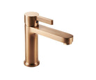 OMSA FL8110 small basin mixer Brushed Rose Gold PVD — compact single-hole basin tap, article FL8110, Sardars Pakistan