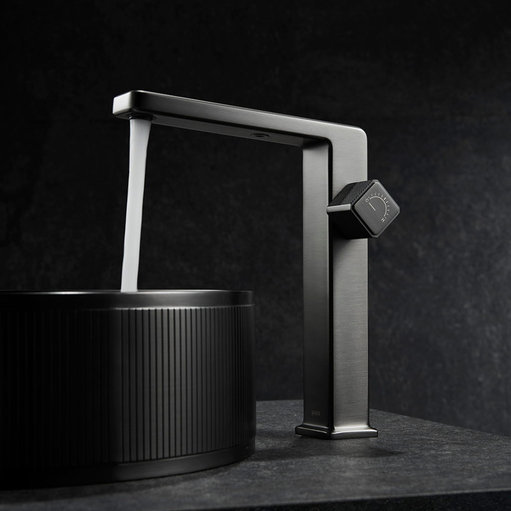 OMSA FL8170A luxury bathroom tap installed in premium bathroom Pakistan — deck-mounted single-hole, Sardar & Co Rawalpindi