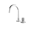 OMSA FL8490 deck-mounted basin mixer — four PVD finishes: Champagne Gold, Rose Gold, Gunmetal, Chrome — Sardar & Co Pakistan