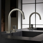 OMSA FL8490 deck-mounted single-hole basin mixer installed in luxury bathroom — premium washbasin tap Pakistan, Sardar & Co Rawalpindi