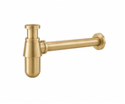 OMSA FM6525 bottle trap Brushed Champagne Gold PVD satin — premium basin waste fitting, Sardar & Co Pakistan