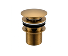 OMSA FM7720 push-type basin waste Brushed Champagne Gold PVD satin — premium drain fitting, Sardar & Co Pakistan