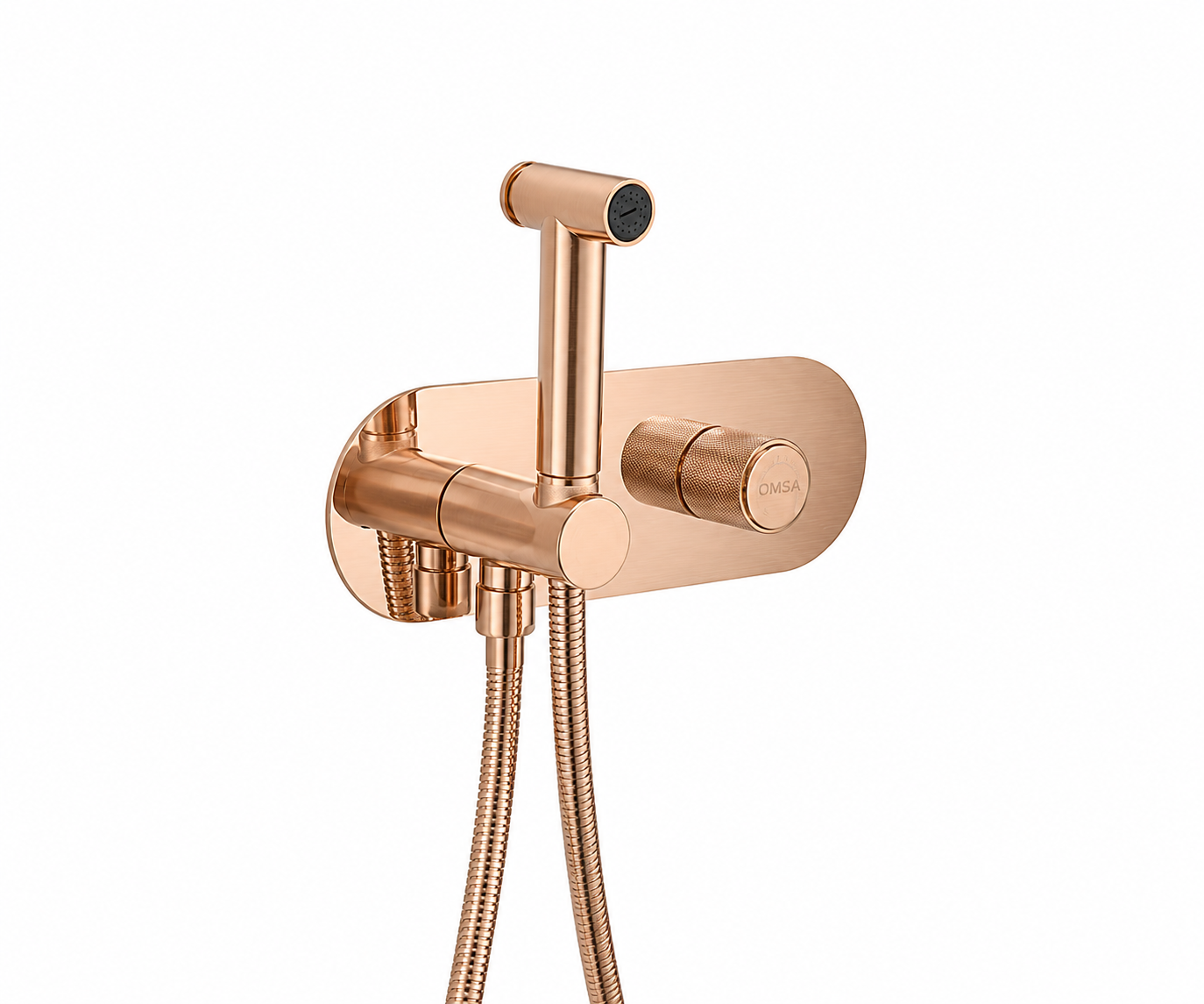 OMSA FW7160B concealed spray Brushed Rose Gold PVD satin — article FW7160B, body spray valve Pakistan, Sardars