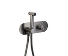 OMSA FW7160B concealed spray mixer Gunmetal PVD — round body spray valve Pakistan, Sardar & Co