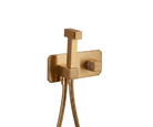 OMSA FW7161B spray mixer Brushed Champagne Gold PVD satin — square concealed body spray valve, Sardar & Co Pakistan