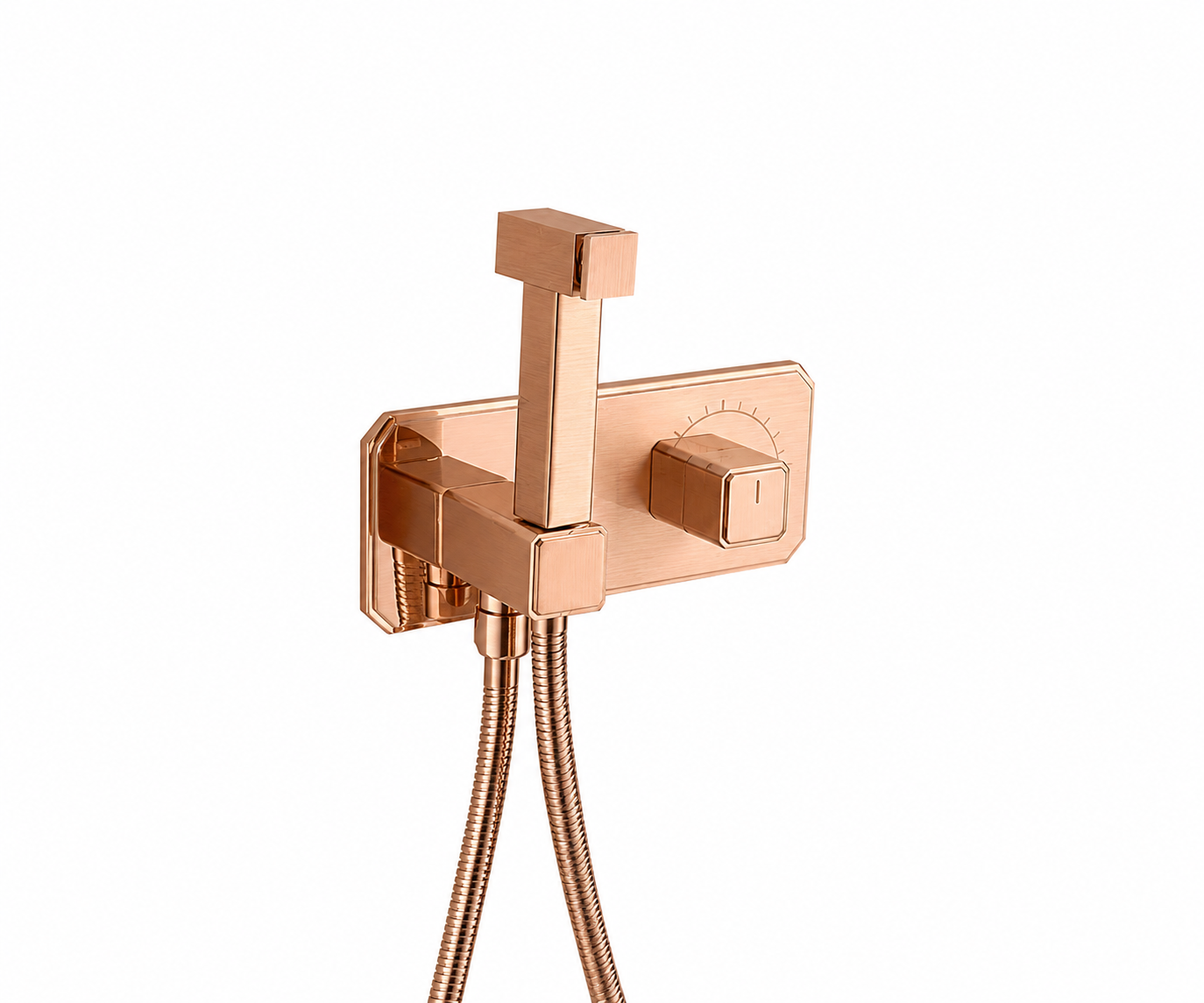 OMSA FW7161B spray mixer Brushed Rose Gold PVD satin — concealed spray mixer Pakistan, article FW7161B, Sardars