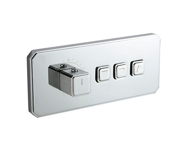 OMSA HL8457 3-way concealed thermostatic shower Chrome finish — anti-scald ceramic cartridge, Sardar & Co Pakistan