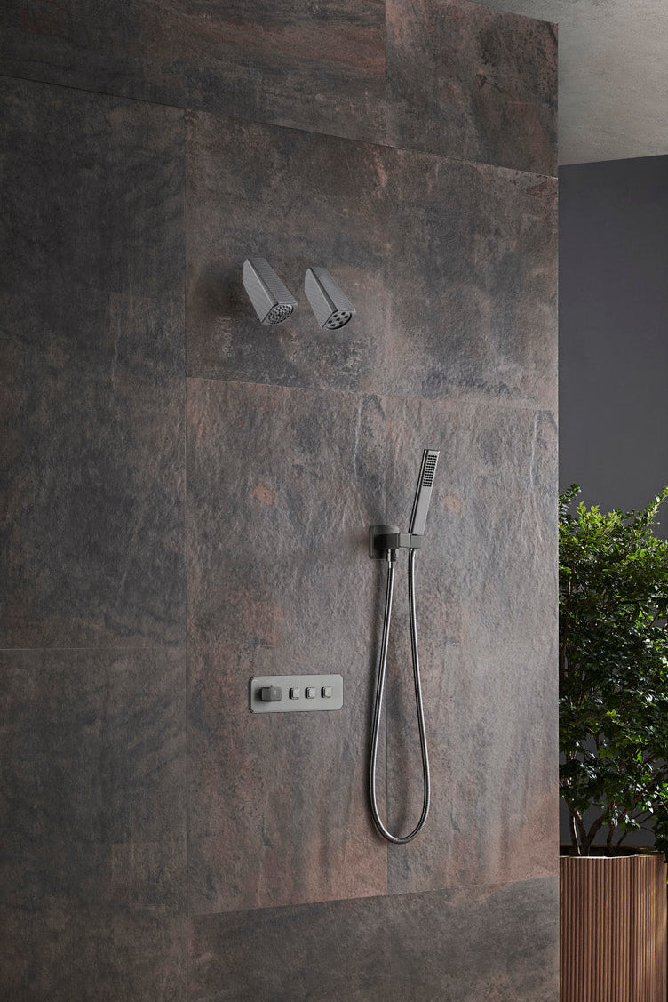OMSA HL8457 3-way concealed thermostatic shower installed in luxury wet room bathroom Pakistan — Sardar & Co Rawalpindi