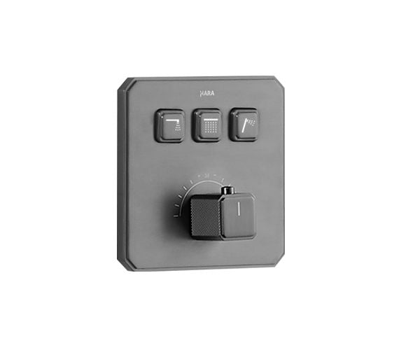 OMSA HL8476 modern concealed thermostatic shower Gunmetal PVD — contemporary in-wall shower, Sardar & Co Rawalpindi