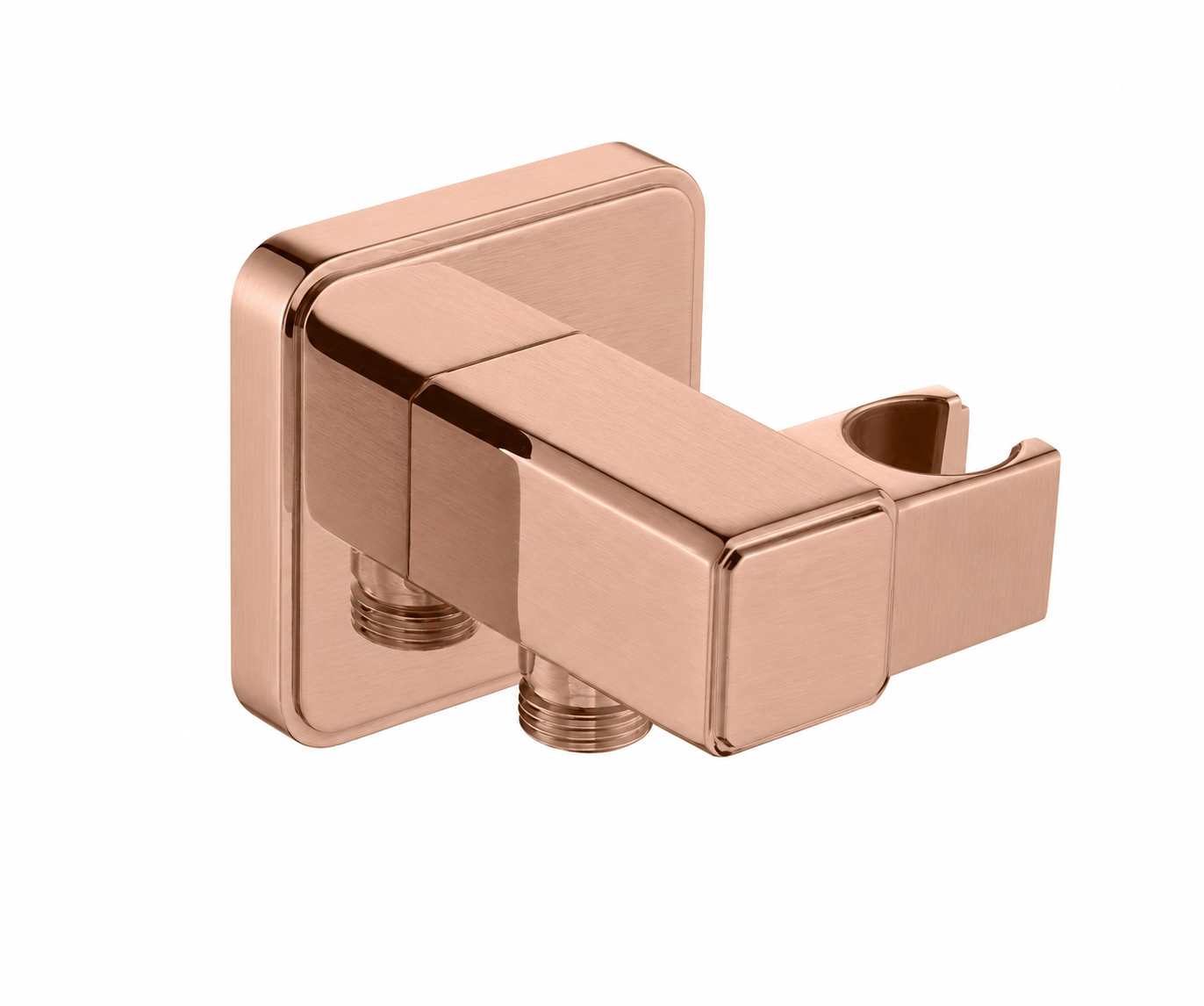 OMSA HRP360 shower elbow Brushed Rose Gold PVD satin — article HRP360, premium shower fitting, Sardars Pakistan