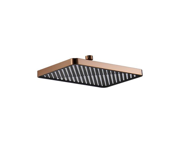 OMSA HRP381 rain shower head Brushed Rose Gold PVD satin — article HRP381, premium overhead shower, Sardars Pakistan