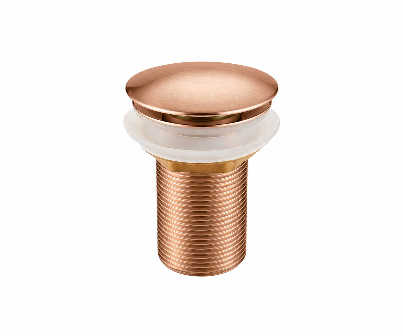 OMSA P8707 basin drain Brushed Rose Gold PVD satin — waste without overflow, article P8707, Sardars Pakistan