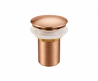 OMSA P8707 basin drain Brushed Rose Gold PVD satin — waste without overflow, article P8707, Sardars Pakistan