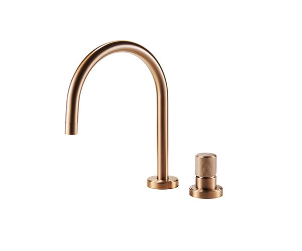 Single hole basin mixer washbasin faucet Pakistan in PVD Rose Gold finish — OMSA FL8200C Sardar & Co Rawalpindi