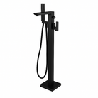 OMSA YD8812 floor mount faucet Matte Black PVD square column — freestanding tub filler with handshower, Sardar & Co Pakistan