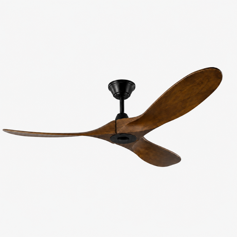 Punkh PS-01 ceiling fan price Pakistan Rs.79,000 — Matte Black motor Dark Wood blades, 60 inch, Punkh Studio Sardar & Co