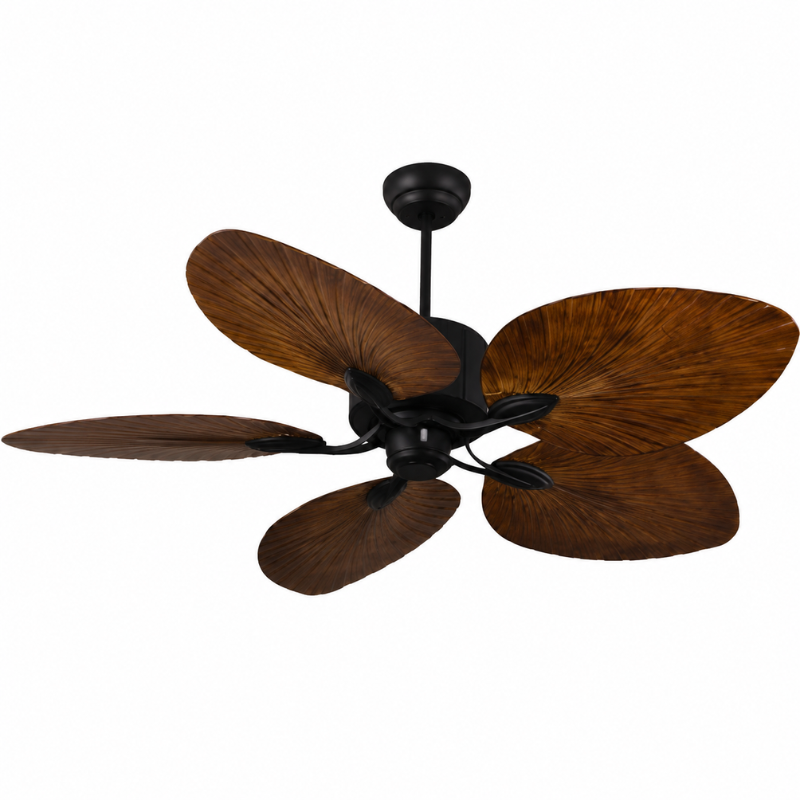 Punkh PS-02 wooden ceiling fan Black motor Burly Wood blades — 52 inch premium fan Pakistan, Punkh Studio Sardar & Co