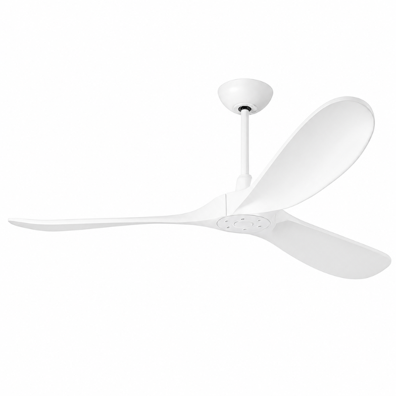 Punkh PS-08 designer ceiling fan White finish solid wood blades — 60 inch premium fan Pakistan, Punkh Studio Sardar & Co