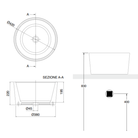 Scarabeo Bucket countertop wash basin dimensions 420mm circular — lay on Pakistan, Sardar & Co