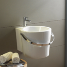 Scarabeo Bucket R designer wash basin installed in premium bathroom Pakistan — 9 colours, Sardar & Co Rawalpindi