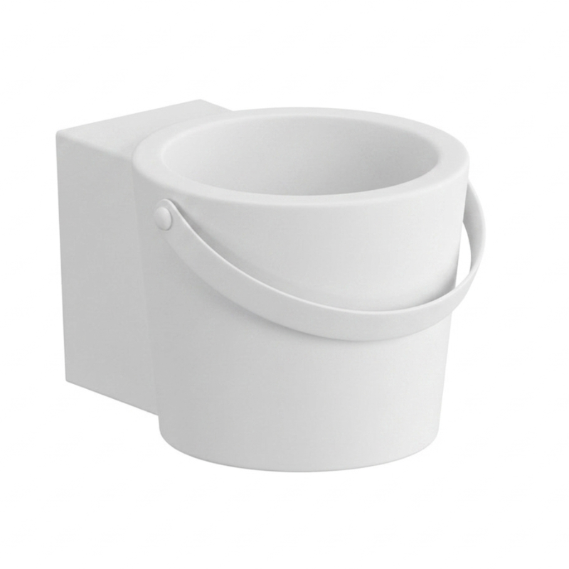 Scarabeo Bucket R designer wash basin White — wall hung 400mm Pakistan, Sardar & Co