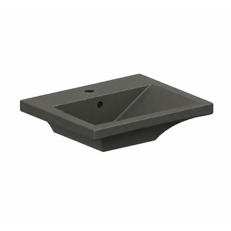 Scarabeo Butterfly 50 wash basin Ardesia slate grey — retro-contemporary basin Pakistan, Sardar & Co