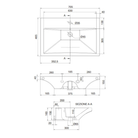 Scarabeo Butterfly wall mount WC dimensions 520x360mm — wall hung toilet Pakistan, Sardar & Co