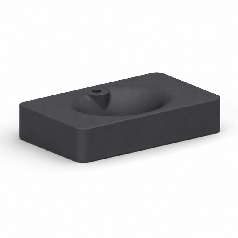 Scarabeo Fuji 70 wall mounted lay-on basin Matt Night 710mm — matte black Pakistan, Sardar & Co