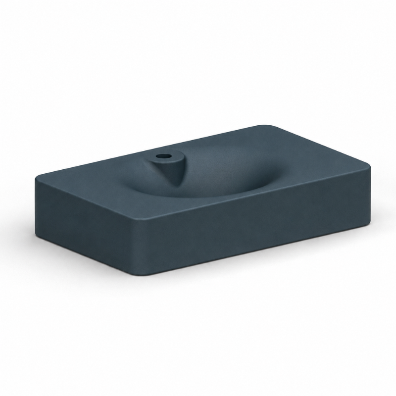 Scarabeo Fuji 70 wall mounted lay-on basin Matt Ocean 710mm — teal matte Pakistan, Sardar & Co