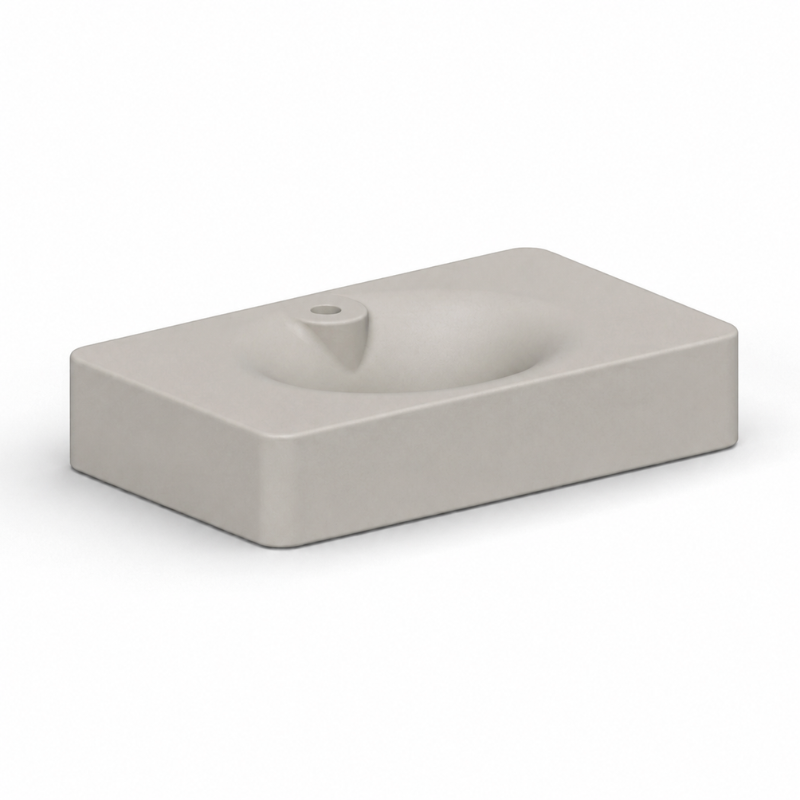Scarabeo Fuji 70 wall mounted lay-on basin Matt Sand 710mm — sandy matte Pakistan, Sardar & Co