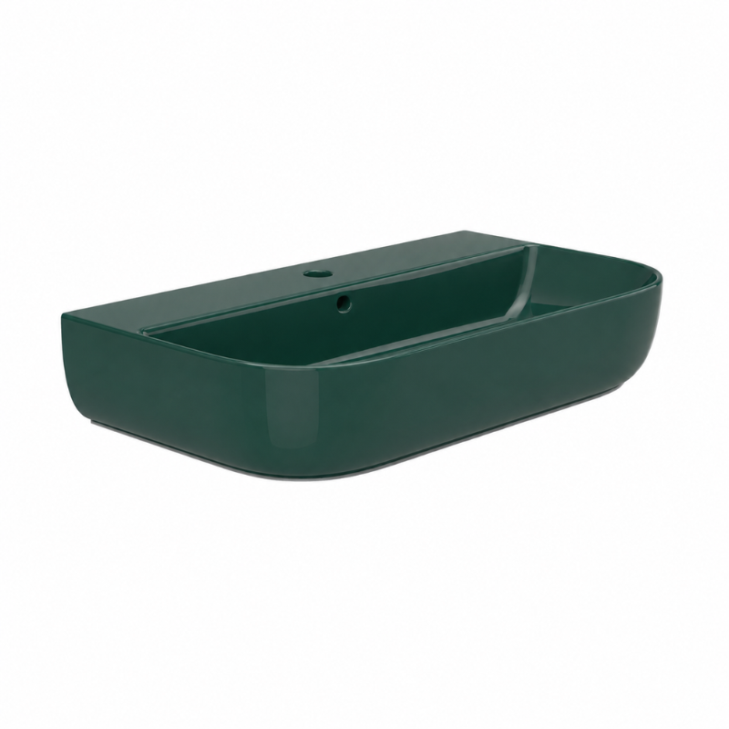 Scarabeo Glam thin edge washbasin Glossy Musk 750mm — warm nude gloss Pakistan, Sardar & Co