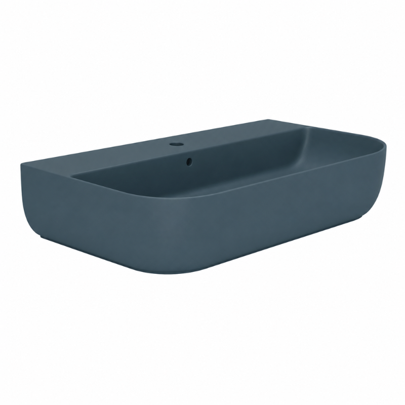Scarabeo Glam thin edge washbasin Matt Ocean 750mm — teal matte Pakistan, Sardar & Co