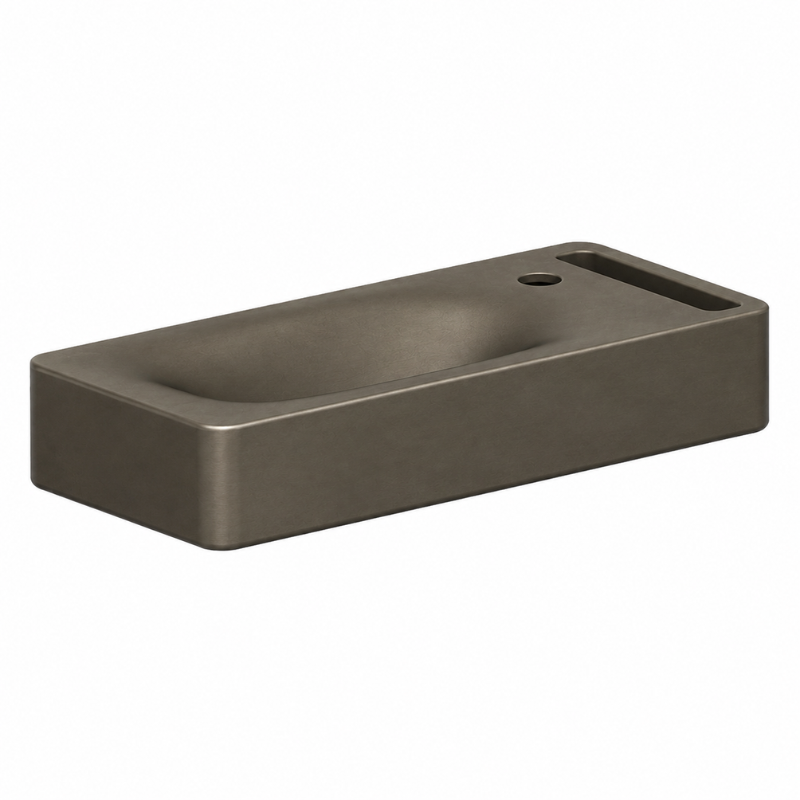 Scarabeo Hung narrow washbasin Ardesia 600mm 220mm — slate grey Pakistan, Sardar & Co