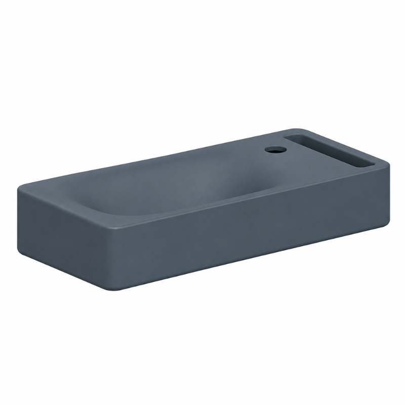 Scarabeo Hung narrow washbasin Matt Ocean 600mm — teal matte Pakistan, Sardar & Co