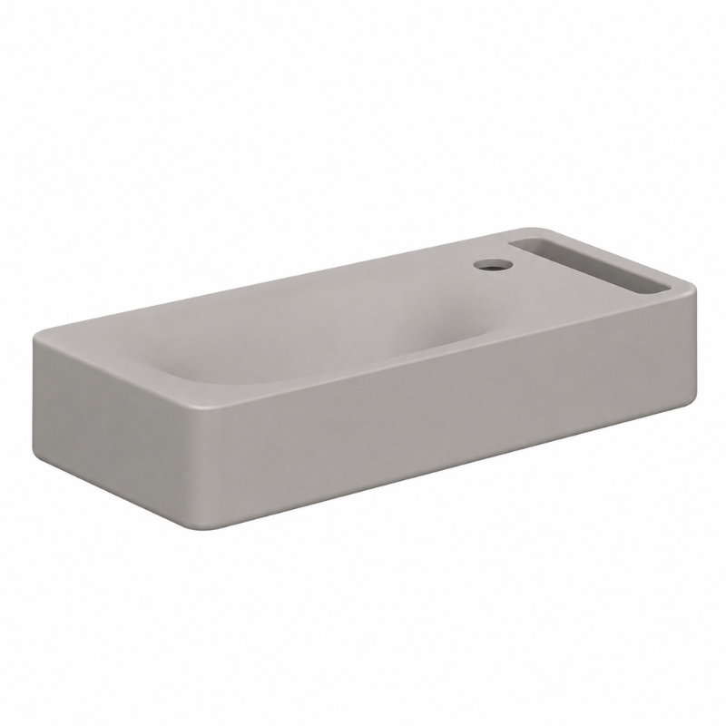 Scarabeo Hung narrow washbasin Matt Sand 600mm — sandy matte Pakistan, Sardar & Co