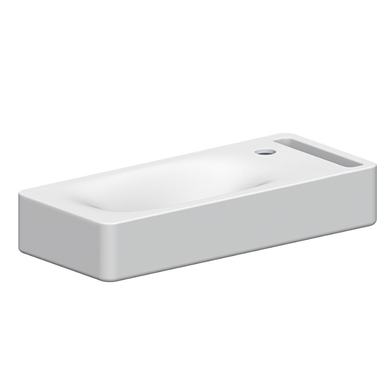 Scarabeo Hung narrow washbasin Pakistan 600x220mm white — ultra-shallow wall mounted, Sardar & Co
