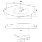 Scarabeo Kong 90 premium wash basin dimensions 900x380mm — CE certified Pakistan, Sardar & Co