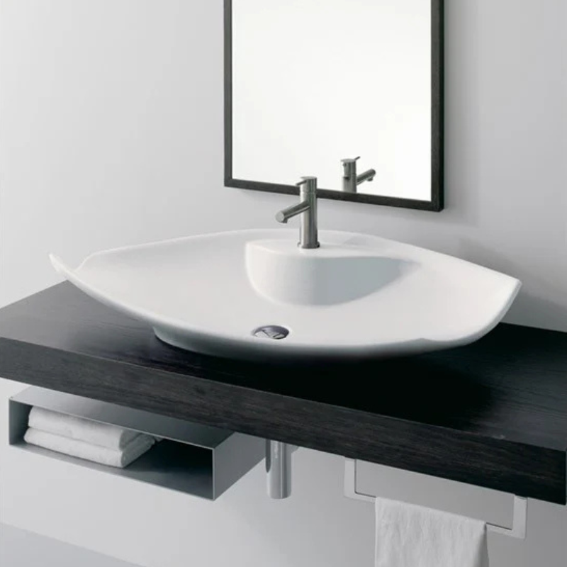 Scarabeo Kong 90R high quality washbasin Pakistan 900mm countertop installed — CE certified, Sardar & Co Rawalpindi