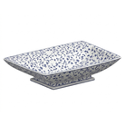 Scarabeo Kylis patterned washbasin Floral Blue 630mm rectangular — decorative basin Pakistan, Sardar & Co