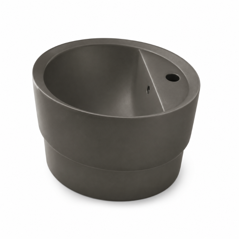 Scarabeo Matty Oval built in washbasin in a Ardesia finish