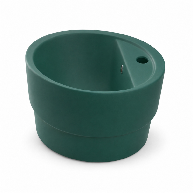 Scarabeo Matty Oval built in washbasin in a Matt Musk finish