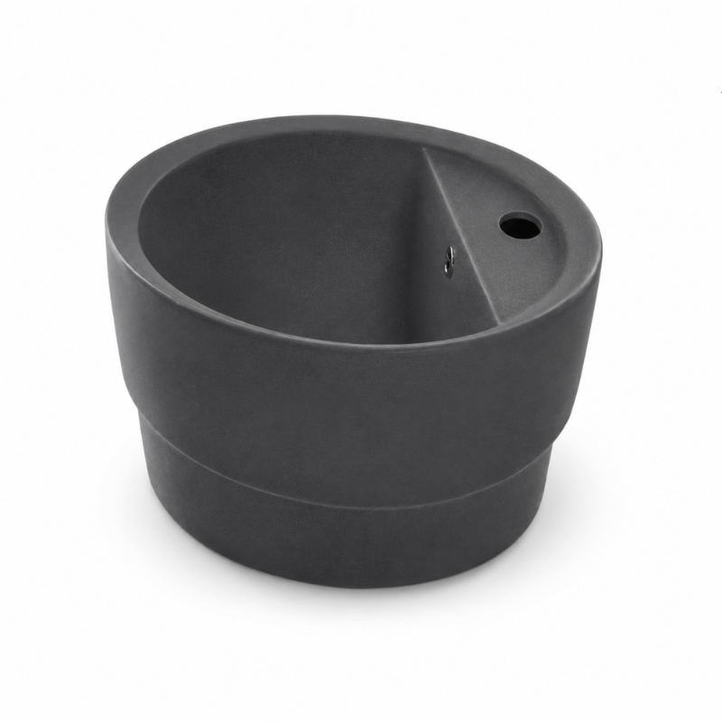 Scarabeo Matty Oval built in washbasin in a Matt Night finish