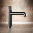 Single Hole Washbasin Faucet Pakistan OMSA Muse FL8530 installed on countertop vessel basin — Sardar & Co