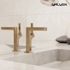 Valvex ALIBI basin mixer installed on washbasin — luxury bathroom fitting, Sardar & Co Rawalpindi