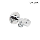 Valvex chrome-plated angle valve with slide head, 1/2 to 3/8 inch, Sardar & Co Pakistan