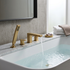 Valvex ARS 4-hole bath mixer installed on freestanding tub, Sardar & Co Rawalpindi