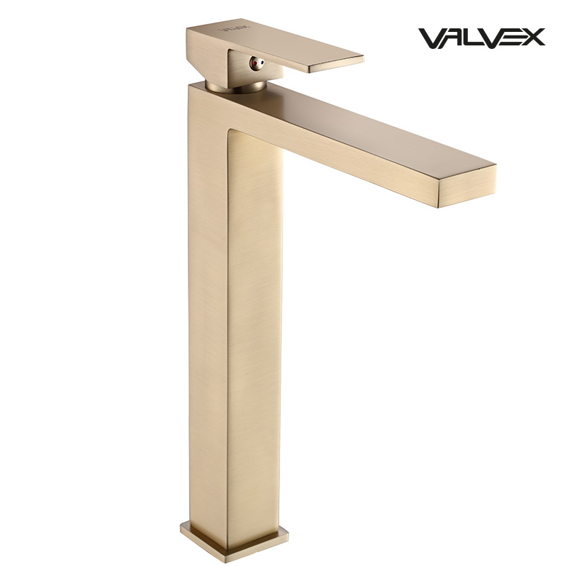 Valvex ARS high standing basin faucet in Brushed Gold, Sardar & Co Pakistan