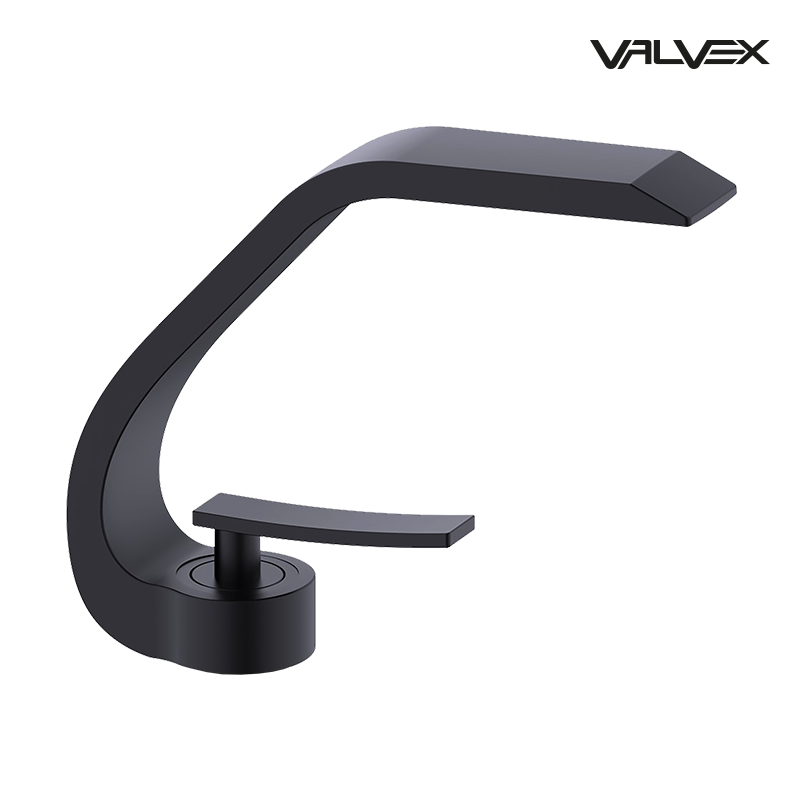 Valvex ASSO one-hole basin mixer in Black — compact washbasin tap, Sardar & Co Pakistan