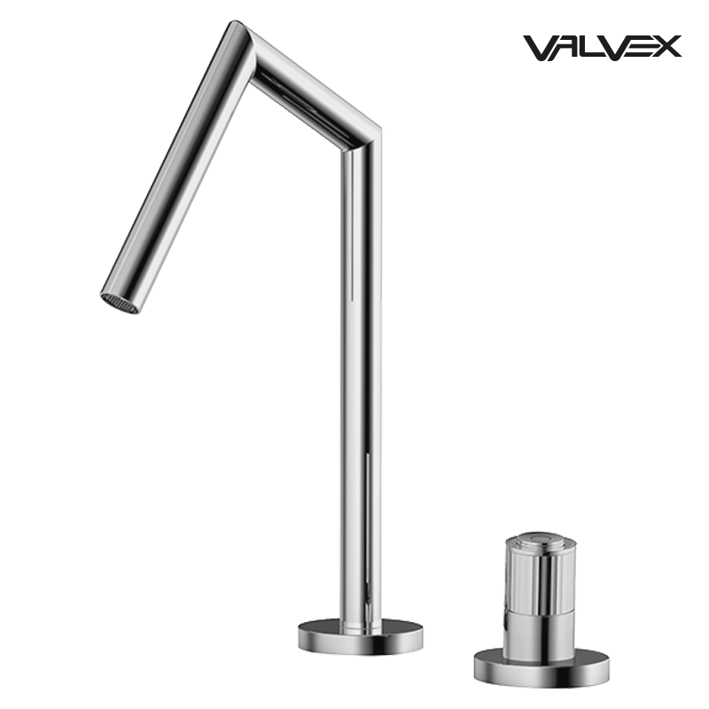 Valvex AVOLA 2-hole basin mixer in Chrome — single lever with fixed spout, Sardar & Co Pakistan