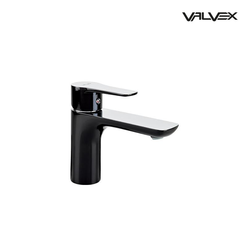 Valvex DALI basin mixer in Black/Chrome with pop-up drain, Sardar & Co Pakistan